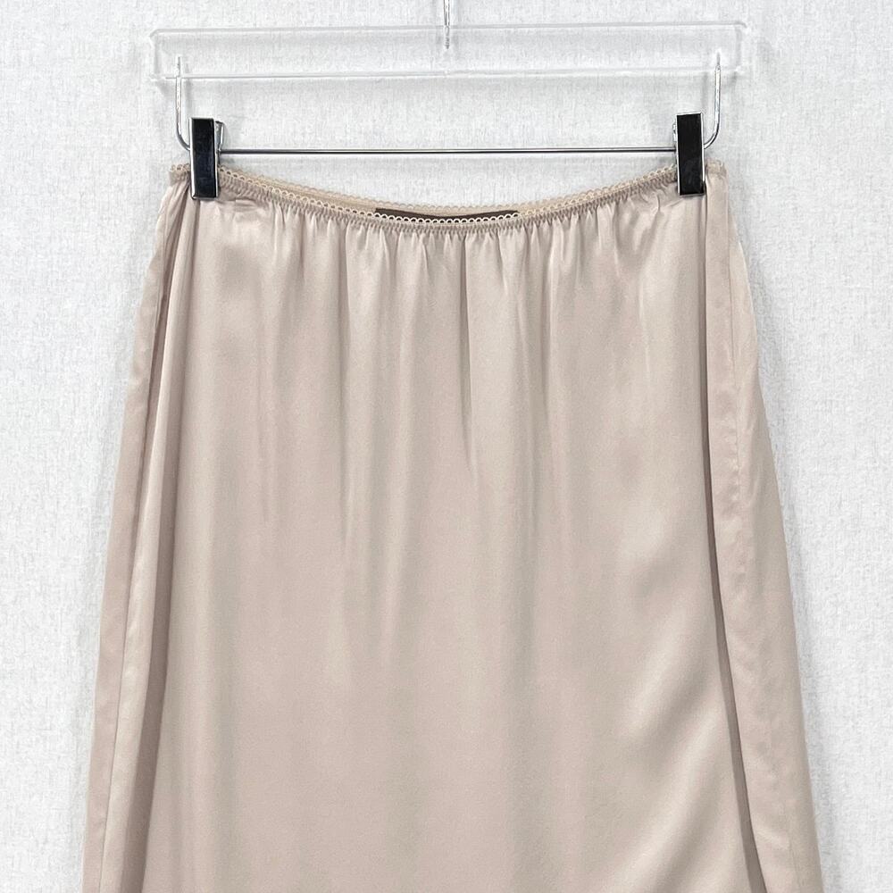 ENZA COSTA Silk Slip Skirt Womens Small 1 Flax Cream Midi Lightweight Luxury NEW - Picture 6 of 16